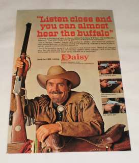 1970 BUFFALO BILL Daisy bb gun ad page~ Listen Close  