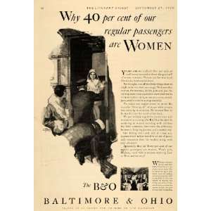  1930 Ad Baltimore Ohio B & O Railroad Women Passengers 