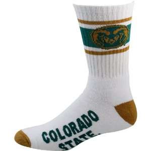  Colorado State Rams Striped Cushion Crew Socks Sports 