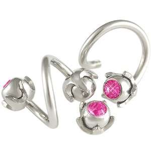  Crystal Rose   Pierced Body Piercing Jewelry Jewellery   Set of 2 AMAZ