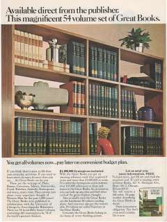 Encyclopedia Britannica   Great Books   1973 Color Picture Print AD