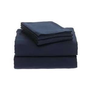  Home 100% Cotton Flannel Dark Blue Sheet Set in King size 