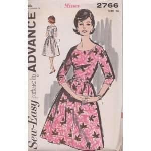  Misses Dress Vintage Advance Sewing Pattern 2766 (Size 14 