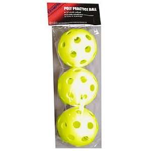  Champro 12 Poly Molded Softballs Set Of 3 Yellow YELLOW 12 