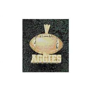   Utah State Aggies Solid 14K Gold AGGIES Football Pendant Sports