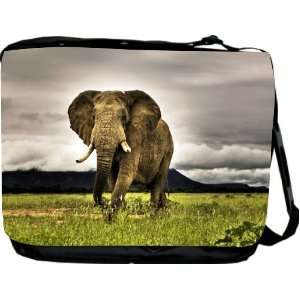  Elephant in Safari Messenger Bag   Book Bag   School Bag 