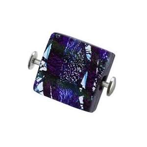 Bijoulee Dichroic Purple Rain Design Bar Jewelry
