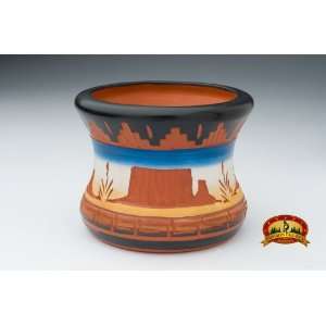  Native American Navajo Etched Vase 3.5  Monument (m1 