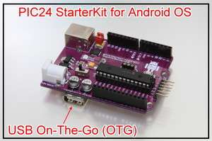 Microchip PIC24 Android StarterKit (ADK) + LEDs Shield Board 