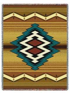   MIAMANA WESTERN RANCH LODGE TAPESTRY THROW AFGHAN BED BLANKET  