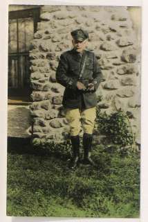 c1917 20 New York State Police Captain Handcolored Card  