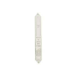   Silver and Plastic Mezuzah with VAhavta Blessing 