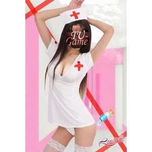  Deep V Mary Nurse Uniform Costume 