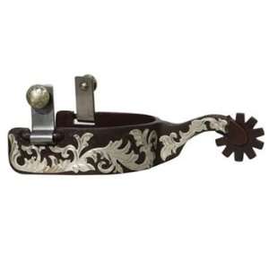   Avila Medium Shank Silver Floral Spur 