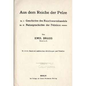   . Bd. Ii Naturgeschichte Der Pelztiere Emil Brass Books