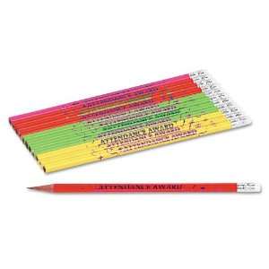 Moon Products  Decorated Wood Pencil, Attendance Award, HB #2, Orange 