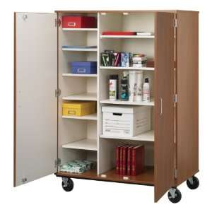  Stevens Industries Tall Mobile Shelf Storage Cabinet w 