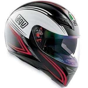  AGV S 4 SV Zebra Helmet   X Large/Black/White/Red 