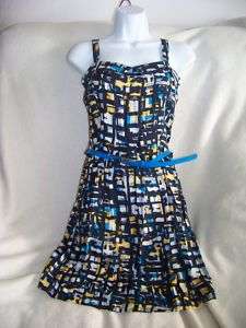 NEW Pattern Sundress w/belt Dress junior sizes S M L  