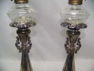 WALLACE BROTHERS OIL PEG LAMP CANDLE HOLDERS  