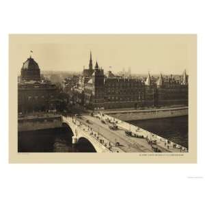  Exchange Bridge and Court of Justice Giclee Poster Print 