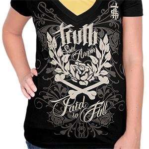  Truth Soul Armor Womens Paid In Full Deep V Neck T Shirt 