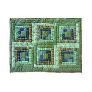  Patch Magic 27 Inch by 21 Inch Green Log Cabin Pillow Sham 