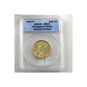    2007 Sacagawea Dollar   Philadelphia   ANACS 67