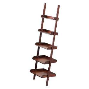    Vintage Library Ladder Leaning Shelf 125 005