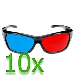  GTMax 10x 3D Red/Cyan Glasses (Anaglyph Style) for watching 3D 