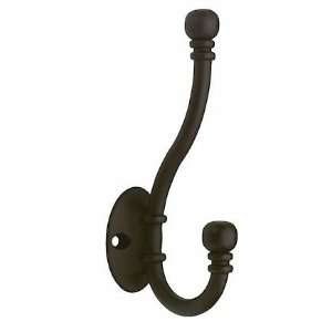  Ball End Two Prong Coat Hook Dark Oil Rubbed Bronze With 