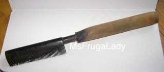 OLD USED PRESSING COMB Natural Black Hair Care Straightening Iron Fine 