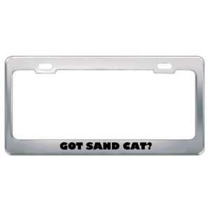 Got Sand Cat? Animals Pets Metal License Plate Frame Holder Border Tag