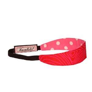   Reversible Headbands Red Pink Swirl/Pink White Spots   Small Beauty