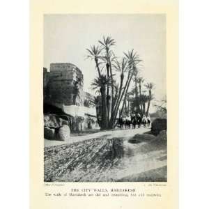 com 1929 Print Marrakech City Walls Morocco Ancient Ruins Archaeology 