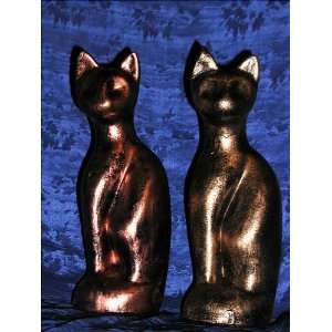   MAGIC EGYPTIAN TOMB PYRAMID GUARDIAN STYLE CATS STATUE SET Home
