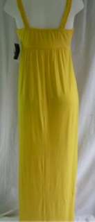MMM AGB DRESS Yellow Braid Straps Maxi Dress Sz 8 $89  