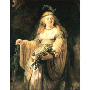 Oil Painting Saskia van Uylenburgh in Arcadian Costume Rembrandt van