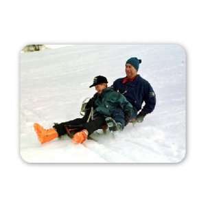  Prince Charles on a sledge with Prince Harry   Mouse Mat 