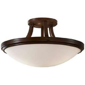  Murray Feiss Perry Bronze 15 3/4 Round Ceiling Light 