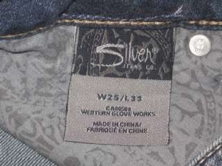 SILVER JEANS CO. AIKO MID RISE DESTROYED STRETCH JEANS 28 X 31 (NWT)