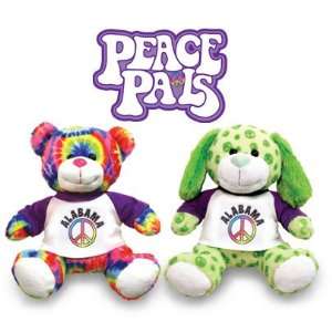    Alabama Peace Pals green PUPPY or tie dyed TEDDY bear Toys & Games