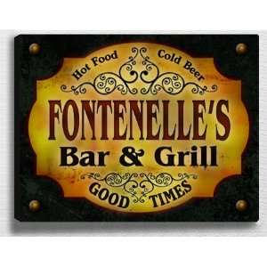  Fontenelles Bar & Grill 14 x 11 Collectible Stretched 