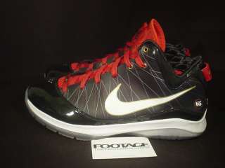 2010 Nike Air Max LEBRON JAMES VII 7 P.S. PS PLAYOFF BLACK WHITE RED 