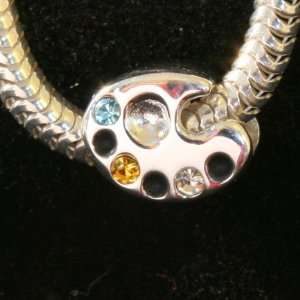   Artist Sterling Silver Bead Charm Fits Biagi Bracelet 