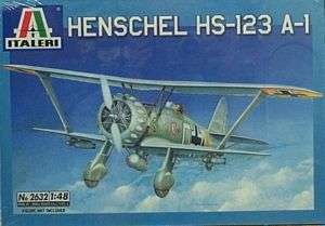 Italeri 1/48 Henschel HS 123 A 1 Attack German Bi Plane  