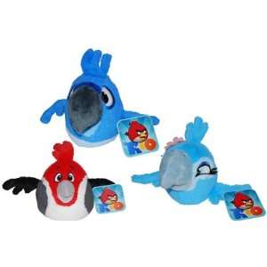  Angry Birds 8 Plush Rio Bird With Sound Set Of 3 Toys 