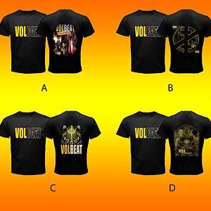 VINTAGE HOT VOLBEAT LIMITED COLLECTION BLACK TWO SIDE T SHIRT SIZES 
