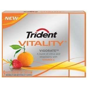 Trident Vitality Vigorate Gum with Vitamin C   10/9 Piece Packs