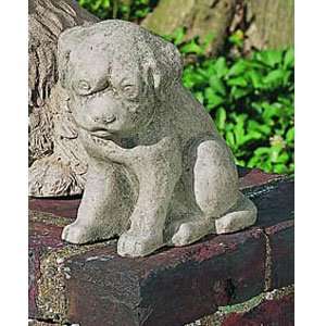  Campania Cast Stone Animal   Small Dog Curled   Finished 